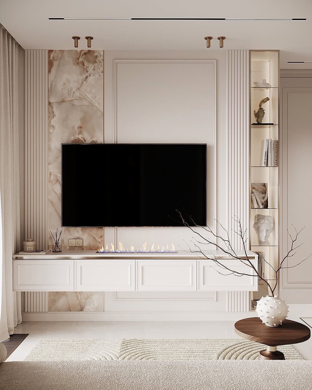 Cozy living room with warm colors and comfortable furniture