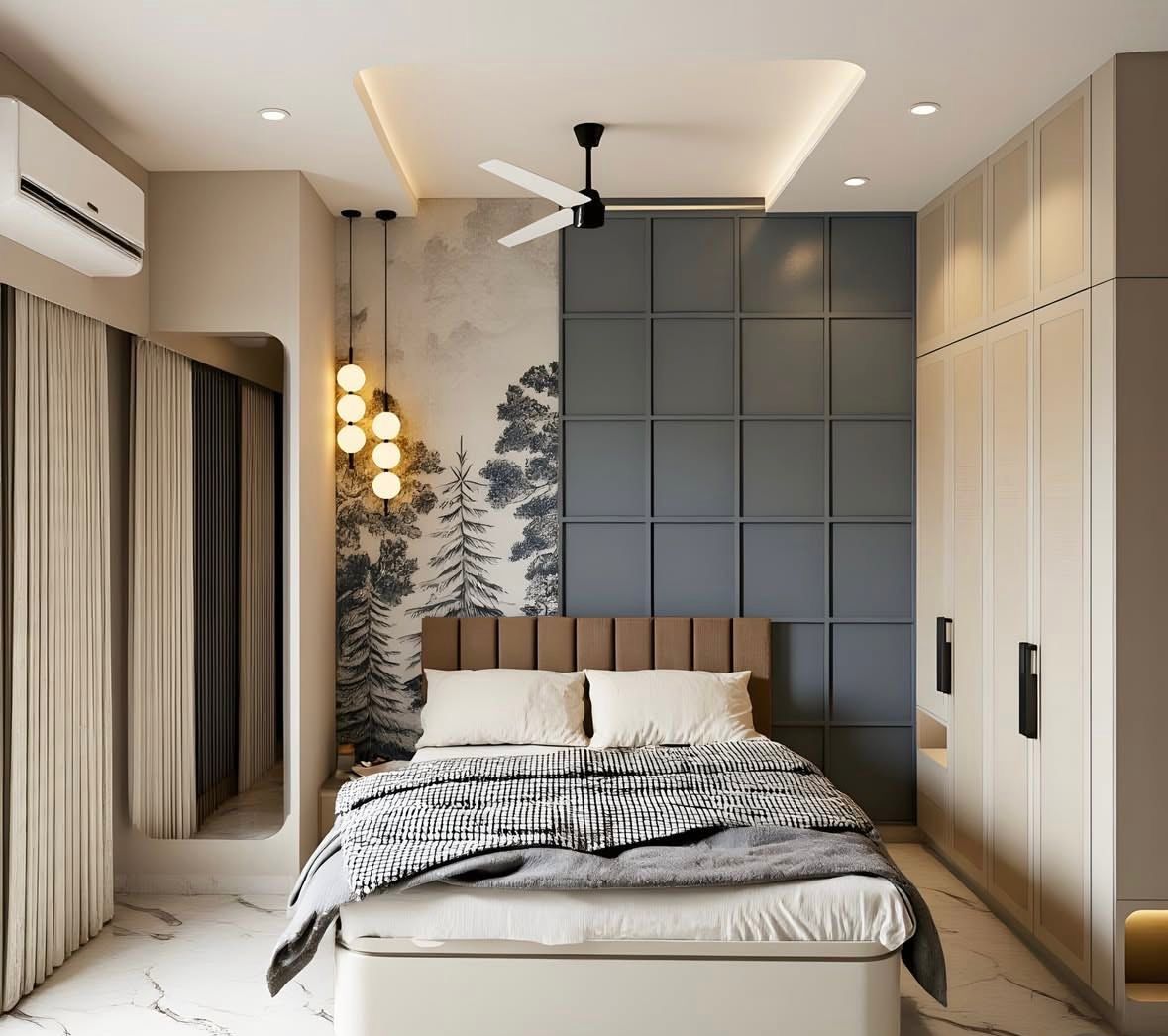 Elegant master bedroom with king-size bed and luxury furnishings